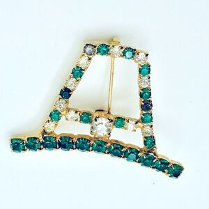 Lucky Leprechaun Rhinestone Hat St Patrick’s Day Irish Vintage Brooch Pin